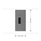 МЕХАНИЗЪМ ЕДИНИЧЕН USB МОДУЛ 1/2 - СИВ - LIVOLO VL-C7-1USB-15 / VL-FCUA-1IP