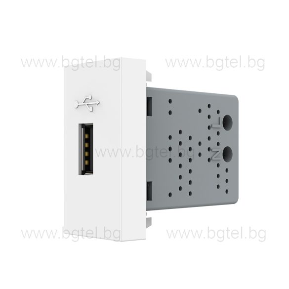 МЕХАНИЗЪМ ЕДИНИЧЕН USB МОДУЛ 1/2 - БЯЛ - LIVOLO VL-C7-1USB-11 / VL-FCUA-1WP