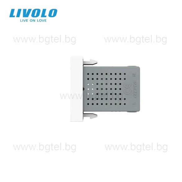 МЕХАНИЗЪМ ЕДИНИЧЕН USB МОДУЛ 1/2 - БЯЛ - LIVOLO VL-C7-1USB-11 / VL-FCUA-1WP