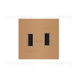 МЕХАНИЗЪМ ДВОЕН USB МОДУЛ - ЗЛАТИСТ - LIVOLO VL-C7-2USB-13 / VL-FCUA-2AP