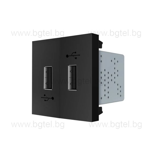 МЕХАНИЗЪМ ДВОЕН USB МОДУЛ - ЧЕРЕН - LIVOLO VL-C7-2USB-12 / VL-FCUA-2BP