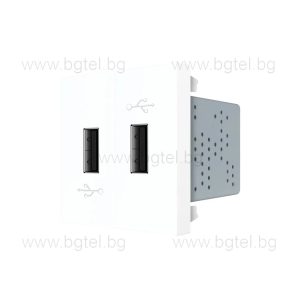 МЕХАНИЗЪМ ДВОЕН USB МОДУЛ - БЯЛ - LIVOLO VL-C7-2USB-11 / VL-FCUA-2WP