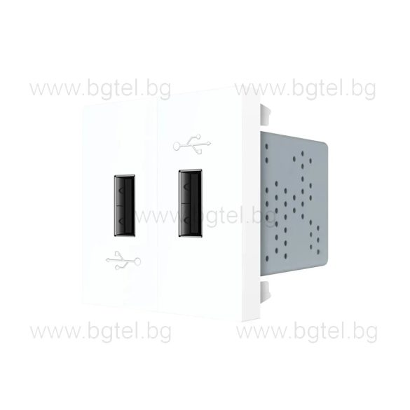 МЕХАНИЗЪМ ДВОЕН USB МОДУЛ - БЯЛ - LIVOLO VL-C7-2USB-11 / VL-FCUA-2WP