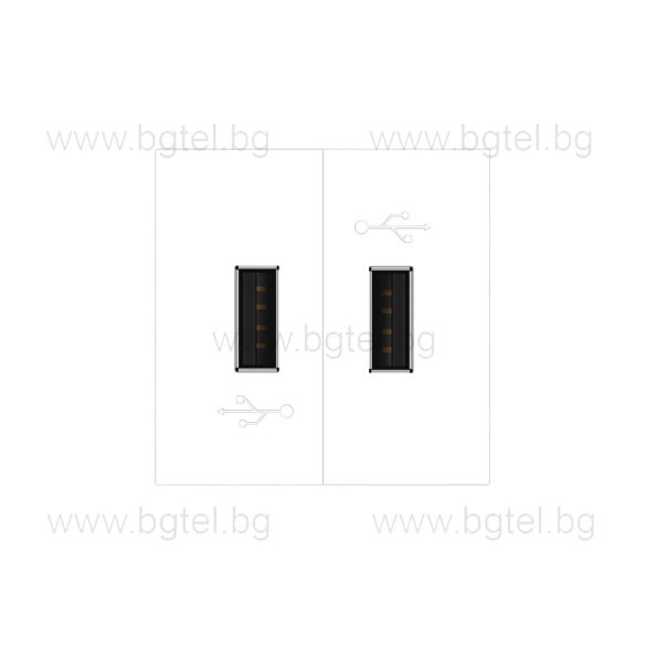 МЕХАНИЗЪМ ДВОЕН USB МОДУЛ - БЯЛ - LIVOLO VL-C7-2USB-11 / VL-FCUA-2WP