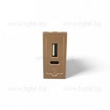 Механизъм 1/2 USB Type A+C модул 20W Злато VL-FCUA.UC-1BP LIVOLO