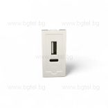 Механизъм 1/2 USB Type A+C модул 20W Бял VL-FCUA.UC-1WP LIVOLO