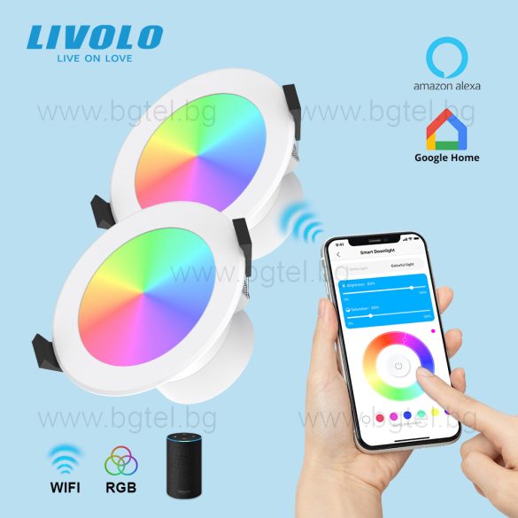 Wi-Fi Smart LED Панел за вграждане LIVOLO RGB 9W VL-SHQ014