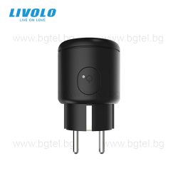   SMART WI-FI Преходен адаптер LIVOLO 16A с таймер и електромер VL-SHS001 черен