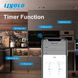 SMART WI-FI Преходен адаптер LIVOLO 16A с таймер и електромер VL-SHS001 черен