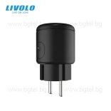 SMART WI-FI Преходен адаптер LIVOLO 16A с таймер и електромер VL-SHS001 черен