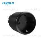 SMART WI-FI Преходен адаптер LIVOLO 16A с таймер и електромер VL-SHS001 черен