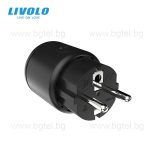 SMART WI-FI Преходен адаптер LIVOLO 16A с таймер и електромер VL-SHS001 черен