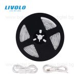 Комплект влагозащитена Smart RGB LED Лента с контролер и захранващ USB кабел LIVOLO 7W 2м IP67 VL-XL001