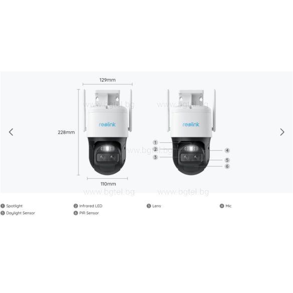 W760 / TrackMIX WIFI - 4К (8MP) Безжична WIFI панорамна (DUAL Lens) PTZ IP камера